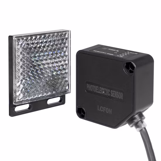 Sensor fotográfico de placa reflectora de espejo duradero para deslizamiento industrial