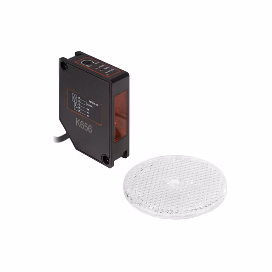 Sensor óptico de placa reflectora de espejo Pmf80RF para sistemas de puertas de grúa